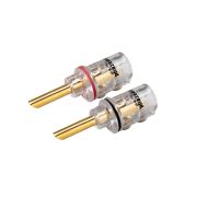 Акустический разъем тип «банан» Phaze Audio SpPlug. Цвет: TP/RED [Прозрачный/Красный]