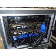 Рэк 8U на колёсах с усилителями и процессором YME RK-8RU GT