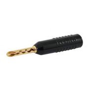Разъем Банан винтовой Atlas Achromatic Gold Z Plug Screw, 4мм, черный