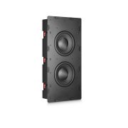 Встраиваемый пассивный сабвуфер M&K Sound IW28S в закрытом корпусе. Металлический прямоугольный гриль под покраску. Цвет: Белый.