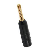 Разъём «банан» Atlas Achromatic Gold Z Plug Crimp - Black (под обжим)