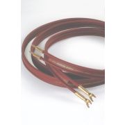 Плоский двухжильный акустический кабель Van den Hul The Magnum Hybrid MKII. В нарезку. Цвет: темно-красный