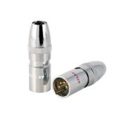 Разьём ATLAS XLR 4 pin OCC хром/белый, «папа»