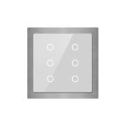 Кнопочный сенсорный проводной пульт управления GVS KNX Touch Panel Slim, 6 Buttons silver