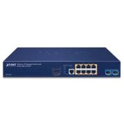 Коммутатор сетевой Planet 10-Port Wireless AP Managed Switch with 8-Port 802.3at PoE + 2-Port 10G SFP+