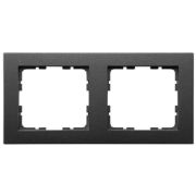 Декоративная рамка GVS Plastic frame 2-fold, for 55mm system gray powder-coated