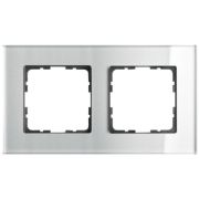 Декоративная рамка GVS Glass frame 2-fold, for 55mm system white